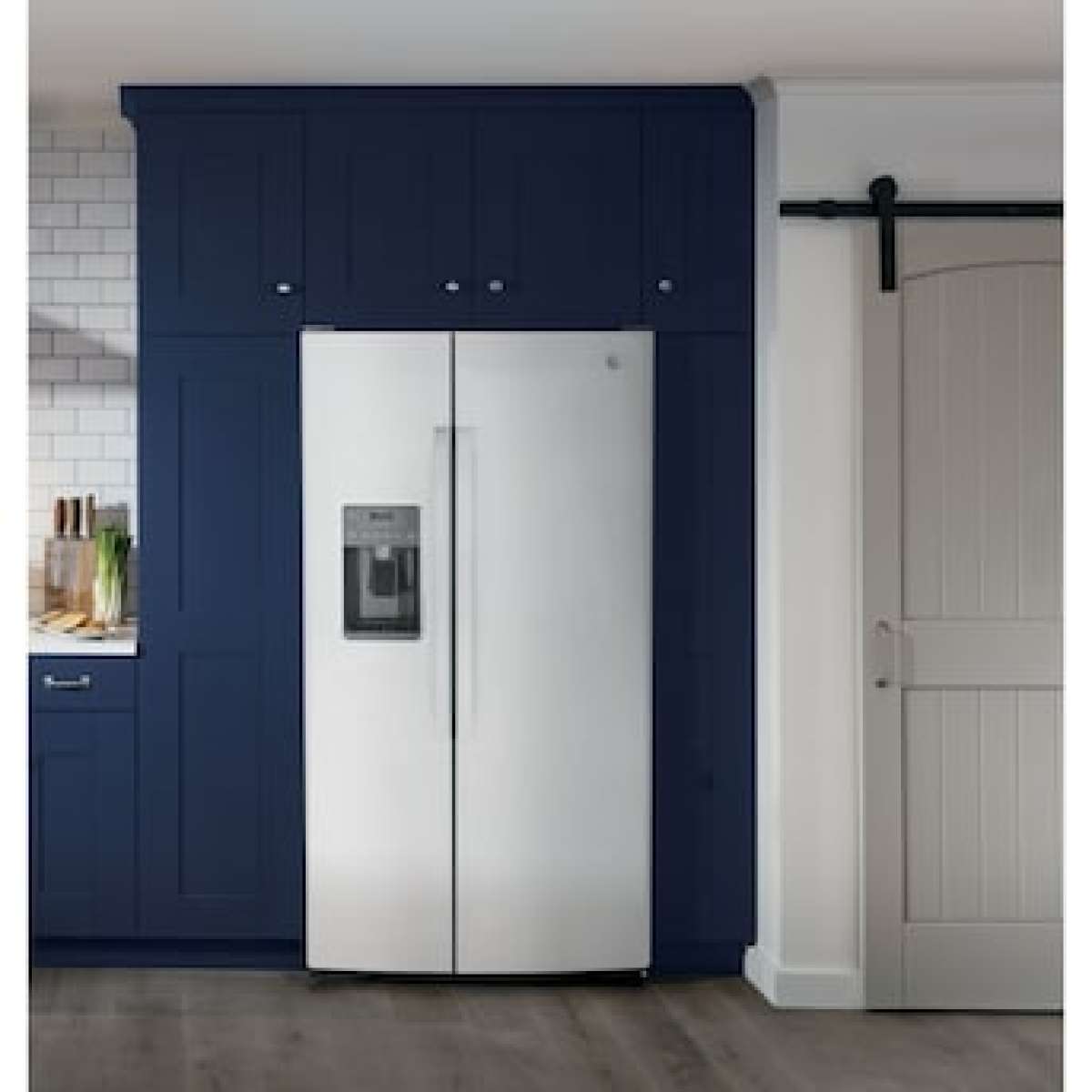 LG side by side stainless steel refrigerator light up panels