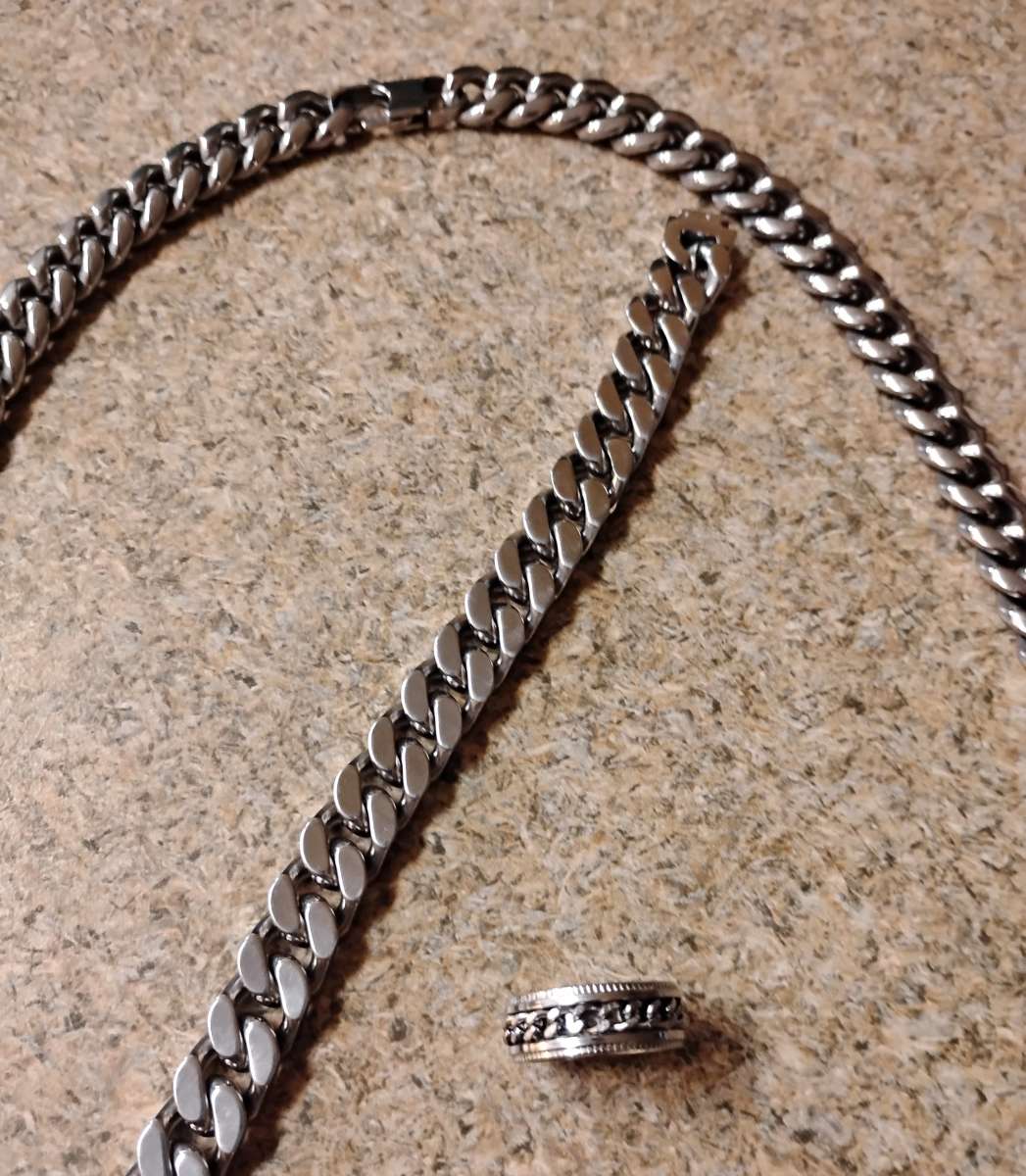 CUBAN LINK HEAVY NECKELESS RING BRACELET
