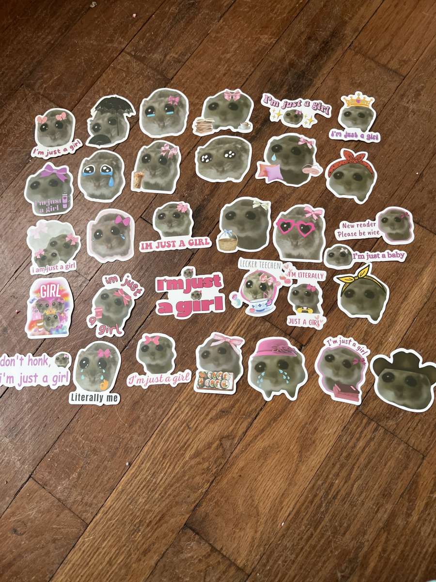 sad hamster stickers