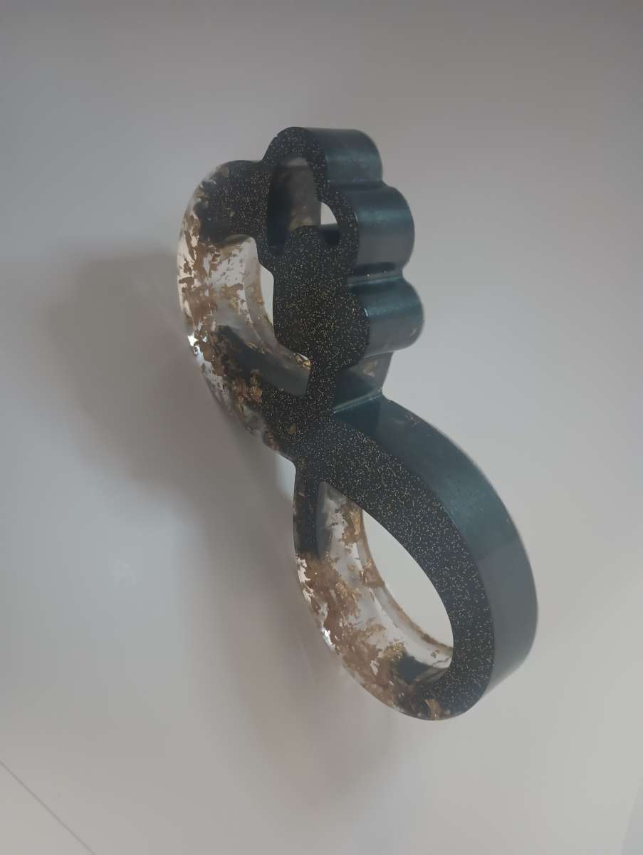 Handmade epoxy resin infinity piece