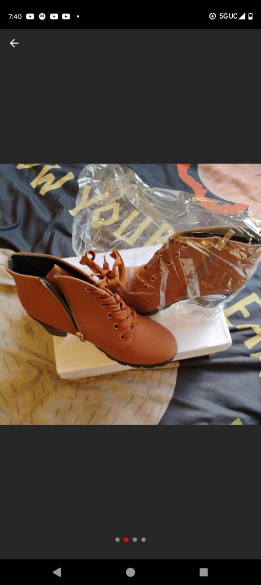 Brown High Heel Ankle Boots