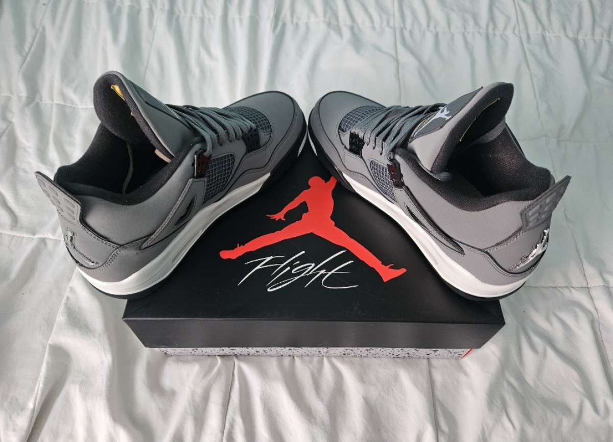 Size 95 Air Jordan 4 Retro Cool GreyChromeDark Charcoal 2019