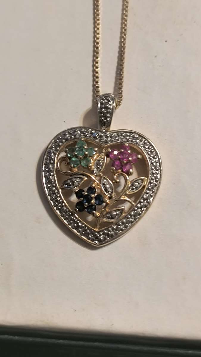 Gemstone Heart Necklace