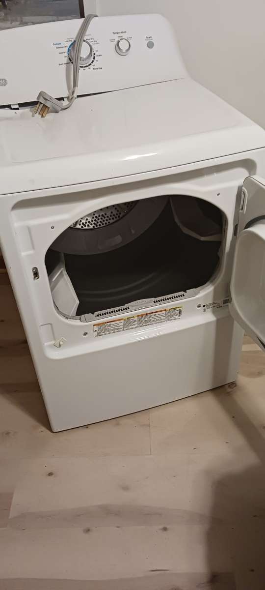 electric GE dryer and Maytag washer