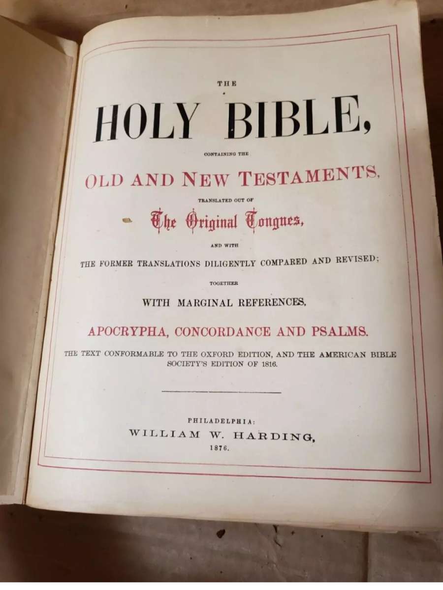 The Holy Bible  Philadelphia William W Harding 1876