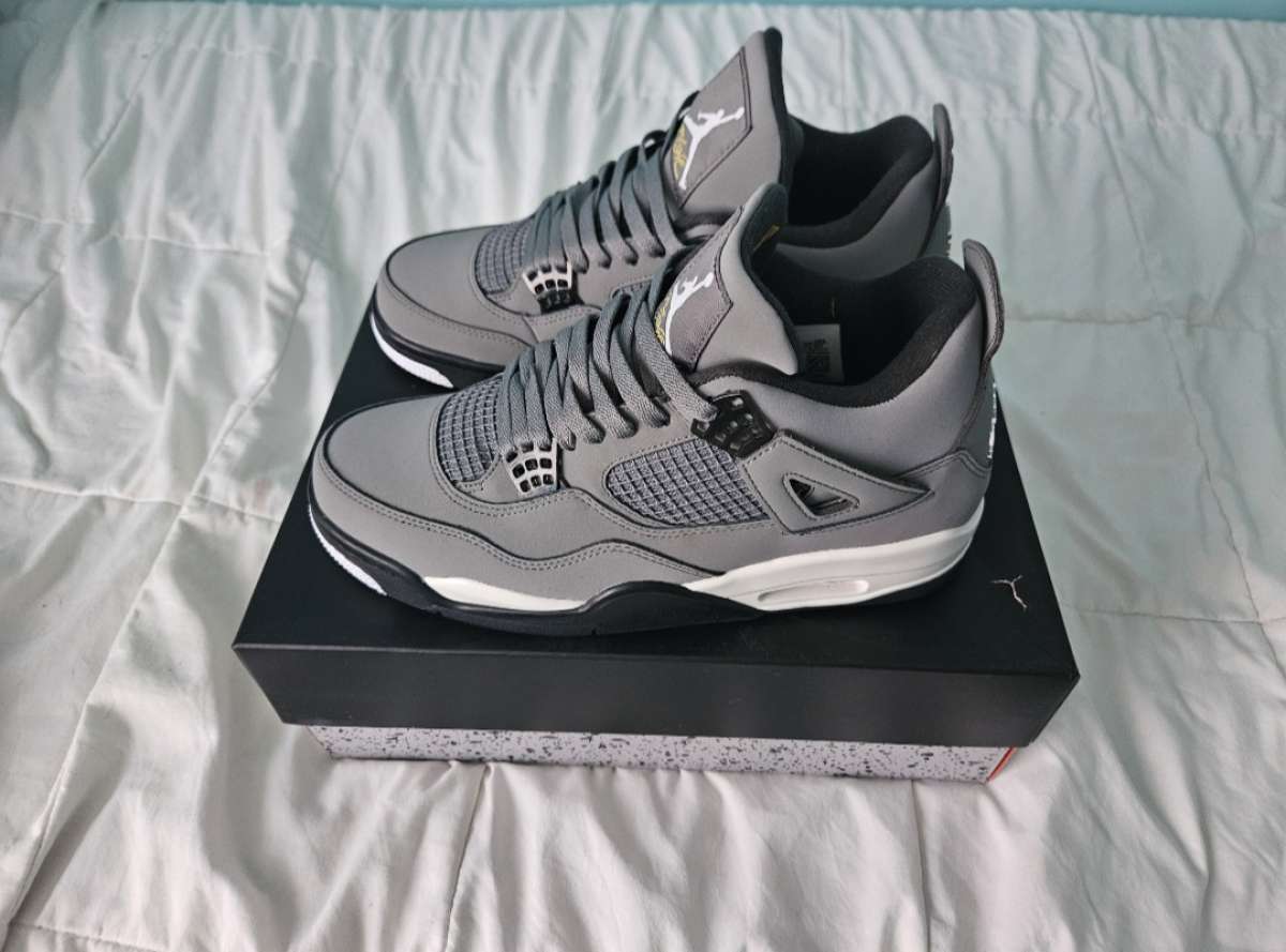 Size 95 Air Jordan 4 Retro Cool GreyChromeDark Charcoal 2019