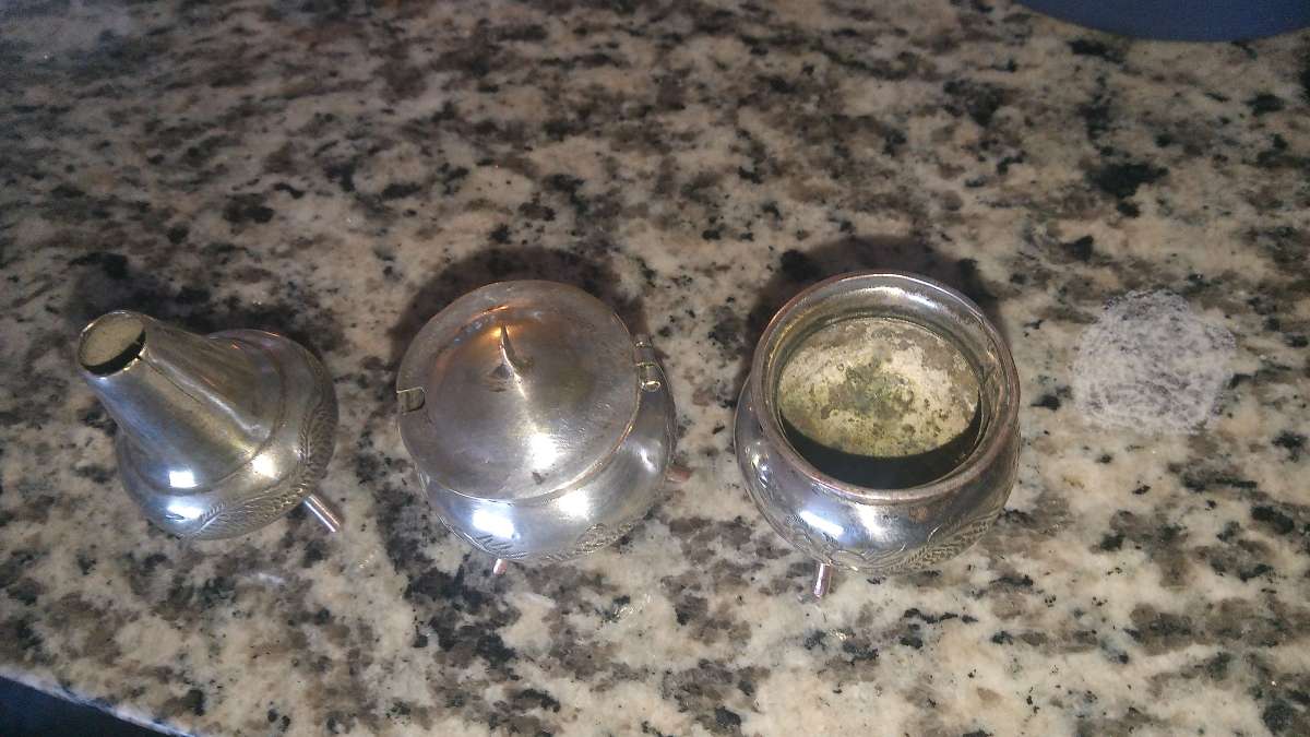 3 antique Japanese salt and pepper shakers