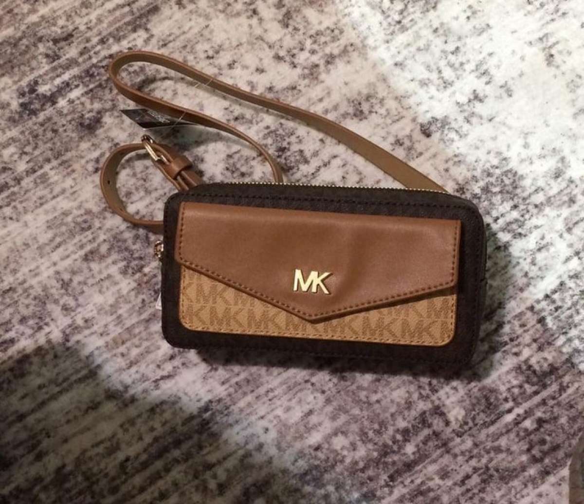 Michael Kors Fanny pack Belt Bag Leather Brown Signature MK