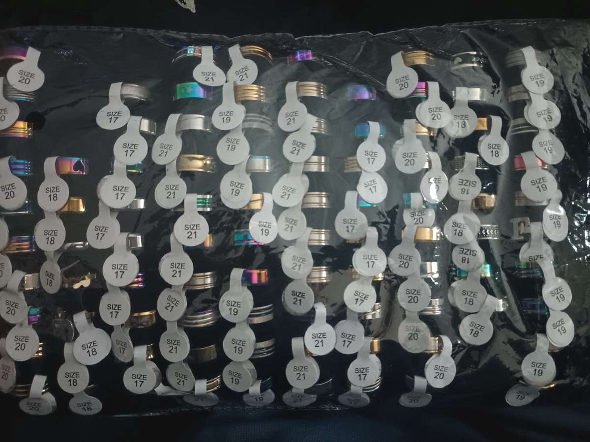 collection of stainless steel rings