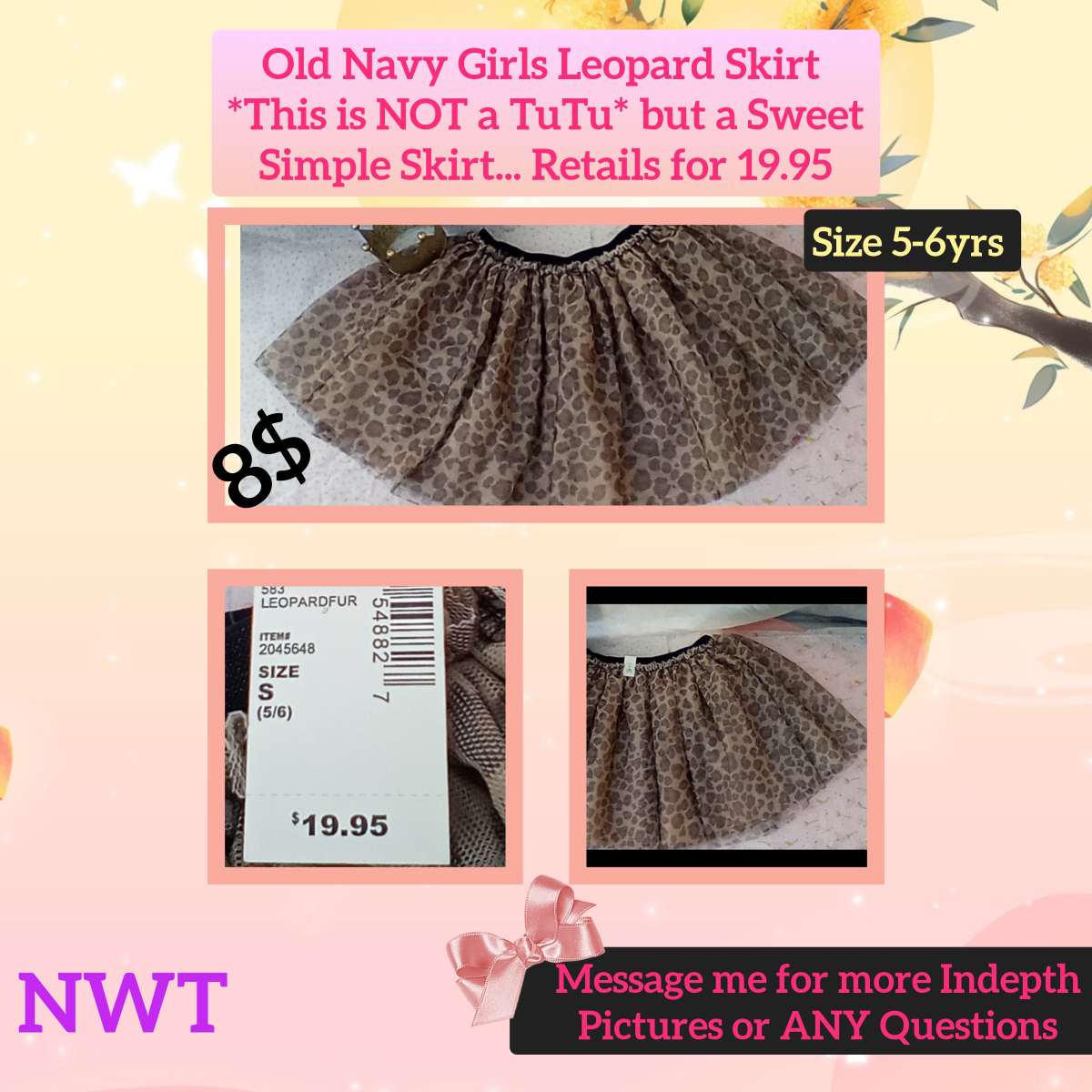 Girls Old Navy Leopard Print NWT