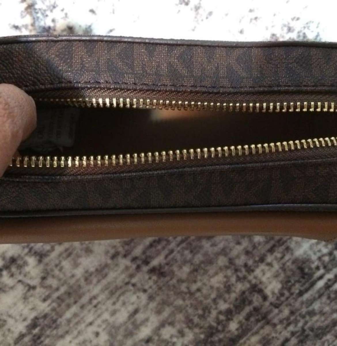 Michael Kors Fanny pack Belt Bag Leather Brown Signature MK