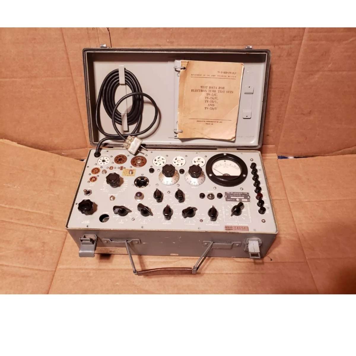Vintage Hickok TV7U Tube Tester Electron Tube Set Test Data