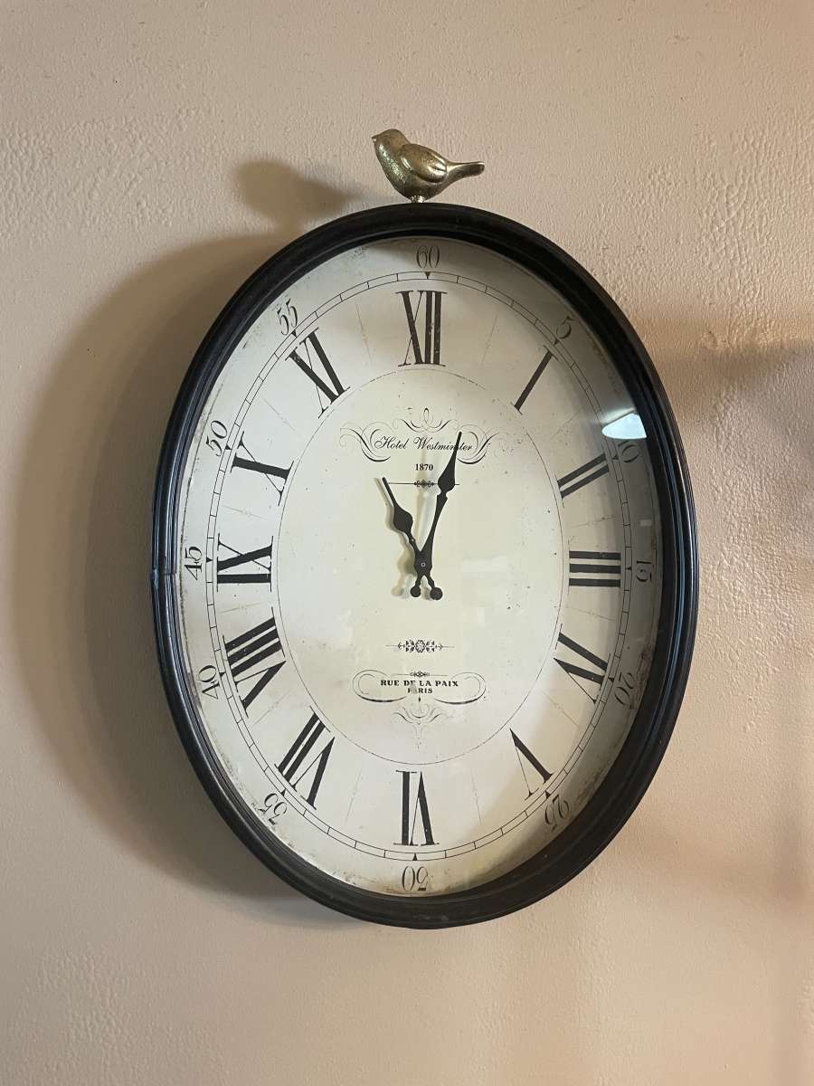 Gold Bird Wall Clock