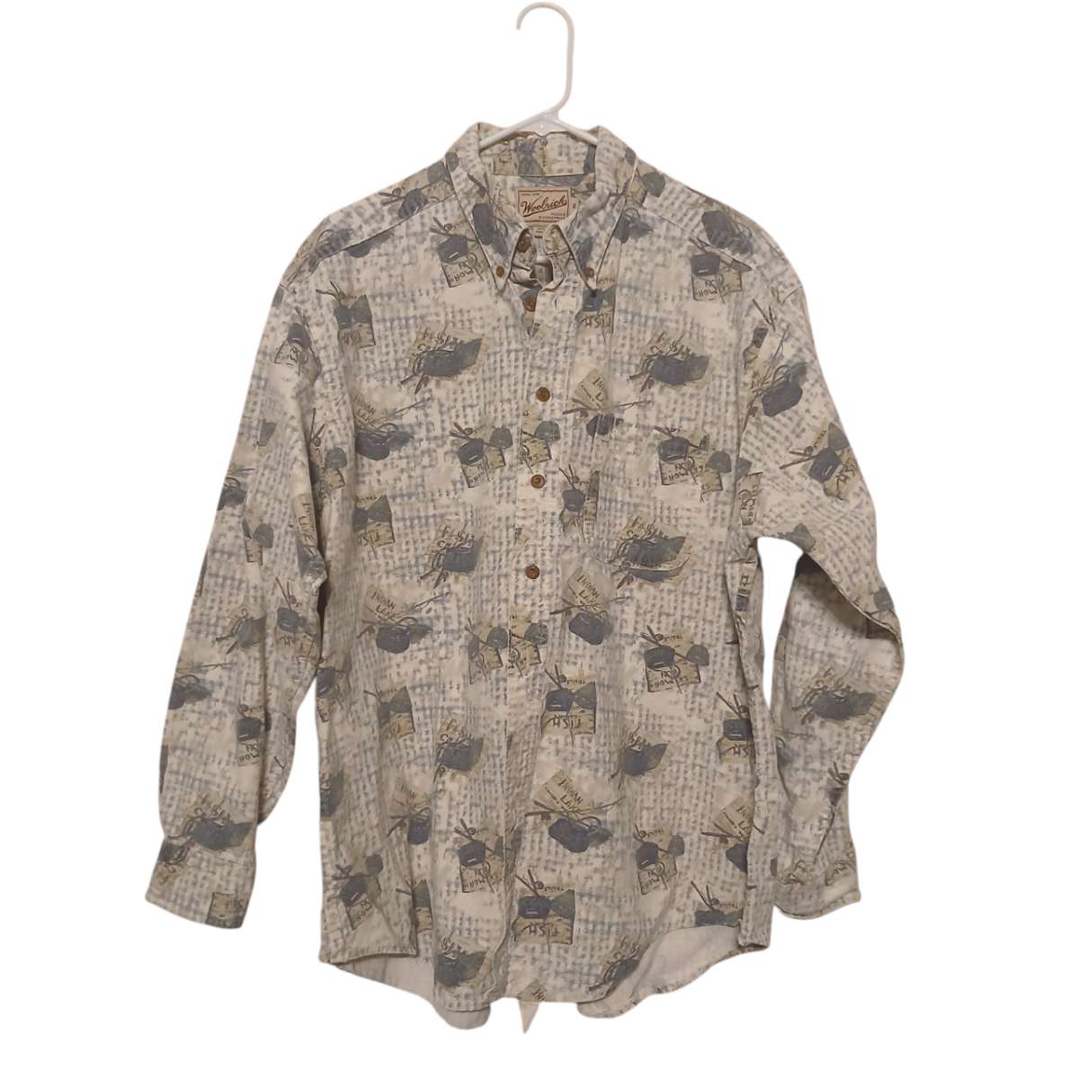 Vintage Woolrich Mens XL Cotton Rugged Outdoor Fishing