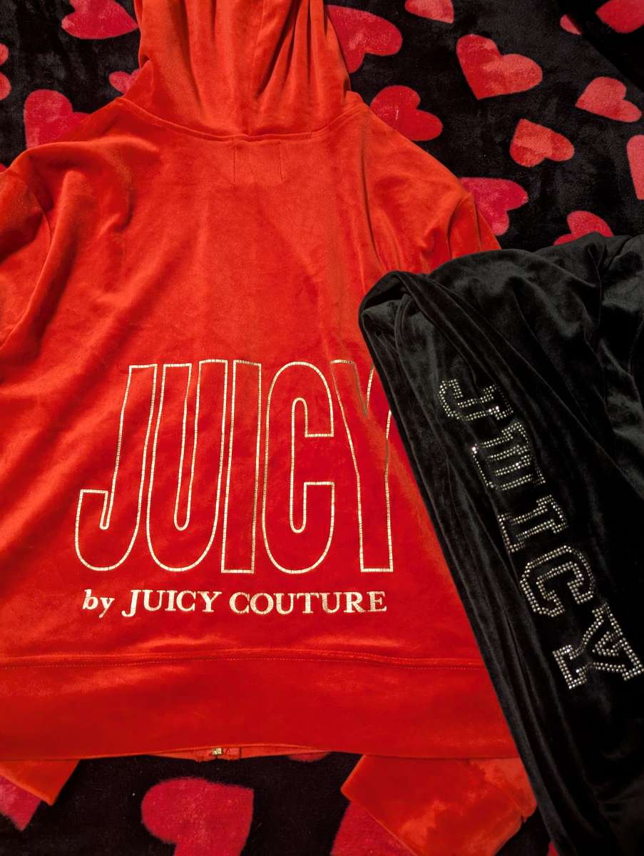 Juicy couture track suit red and black