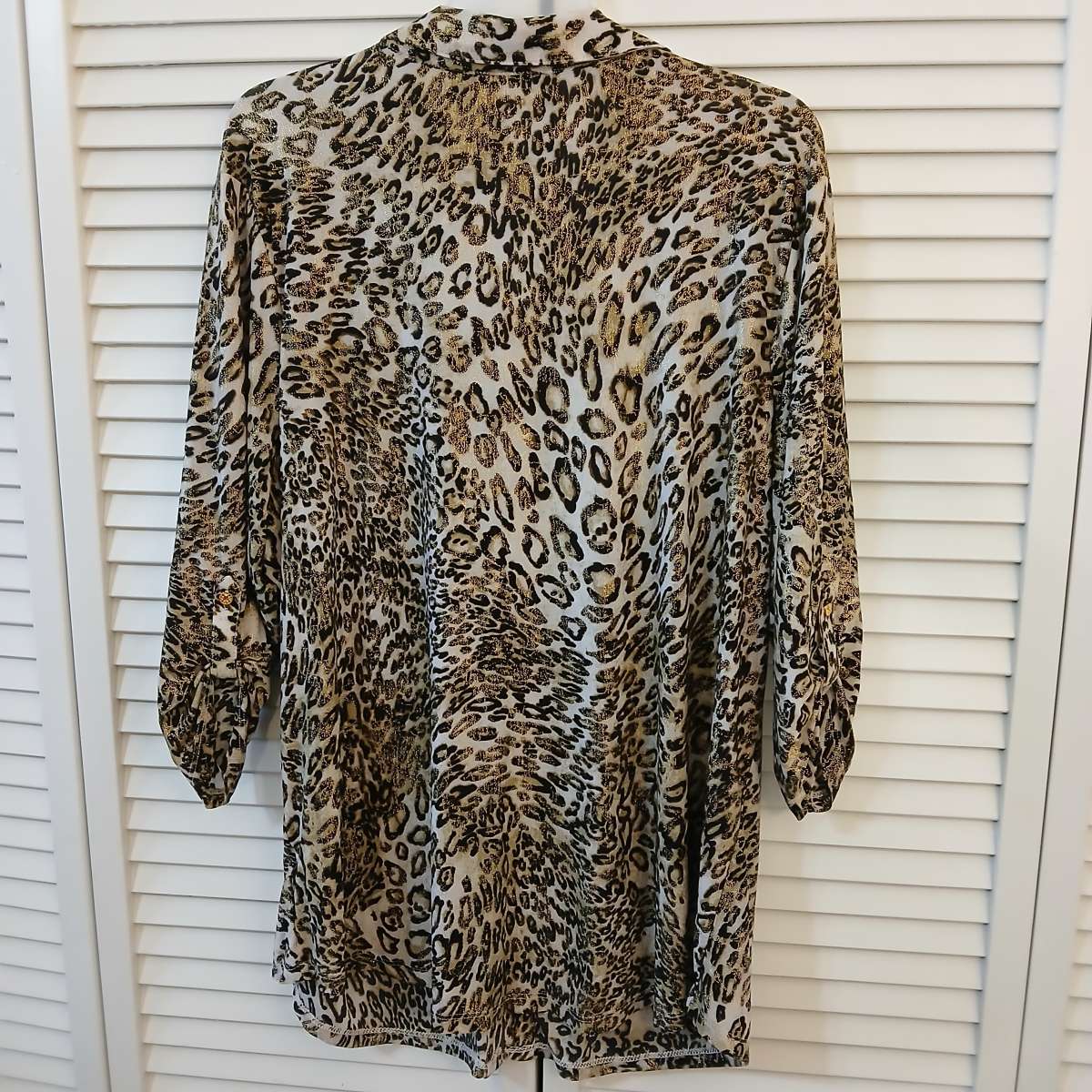 Emily Daniels Leopard Print Blouse Size 1X