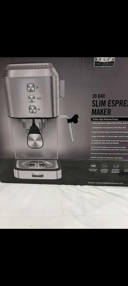 bella PRO  Slim Espresso Machine with 20 Bars of Pressure