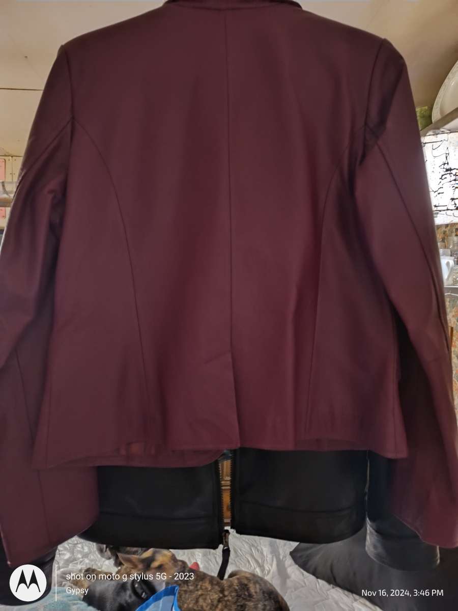 Chadwick purple leather jacket