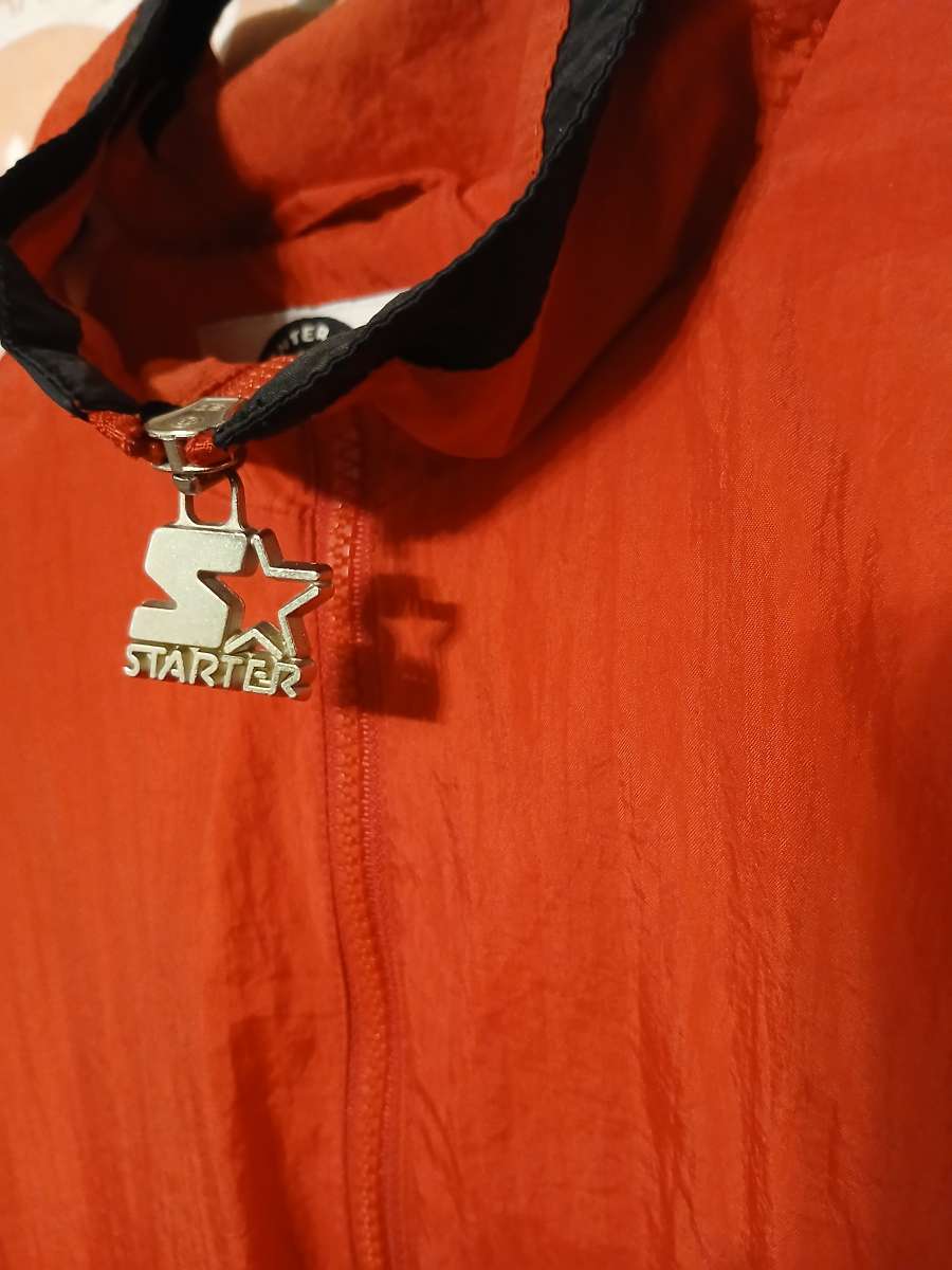 90s Vintage Red Wings Mens Large Starter Windbreaker Jacket