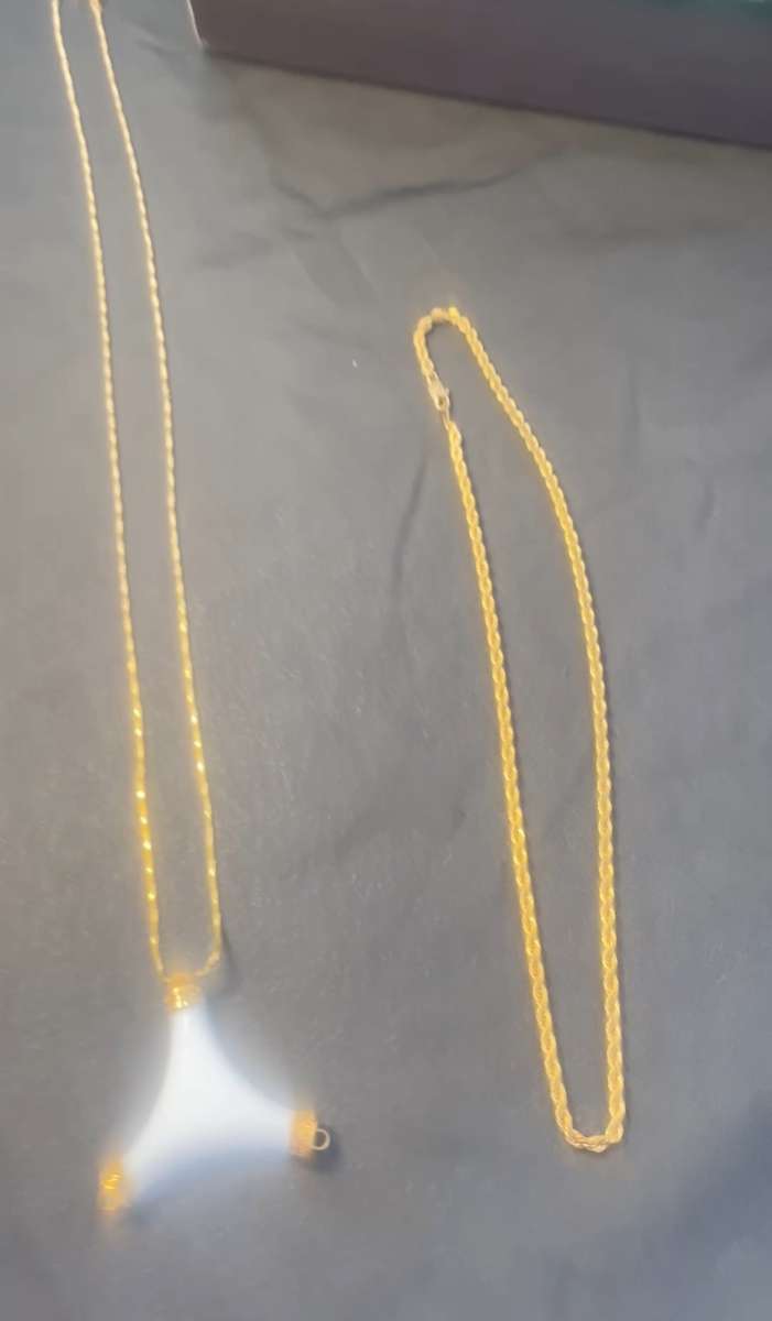 2 New Gold Plated Necklaces