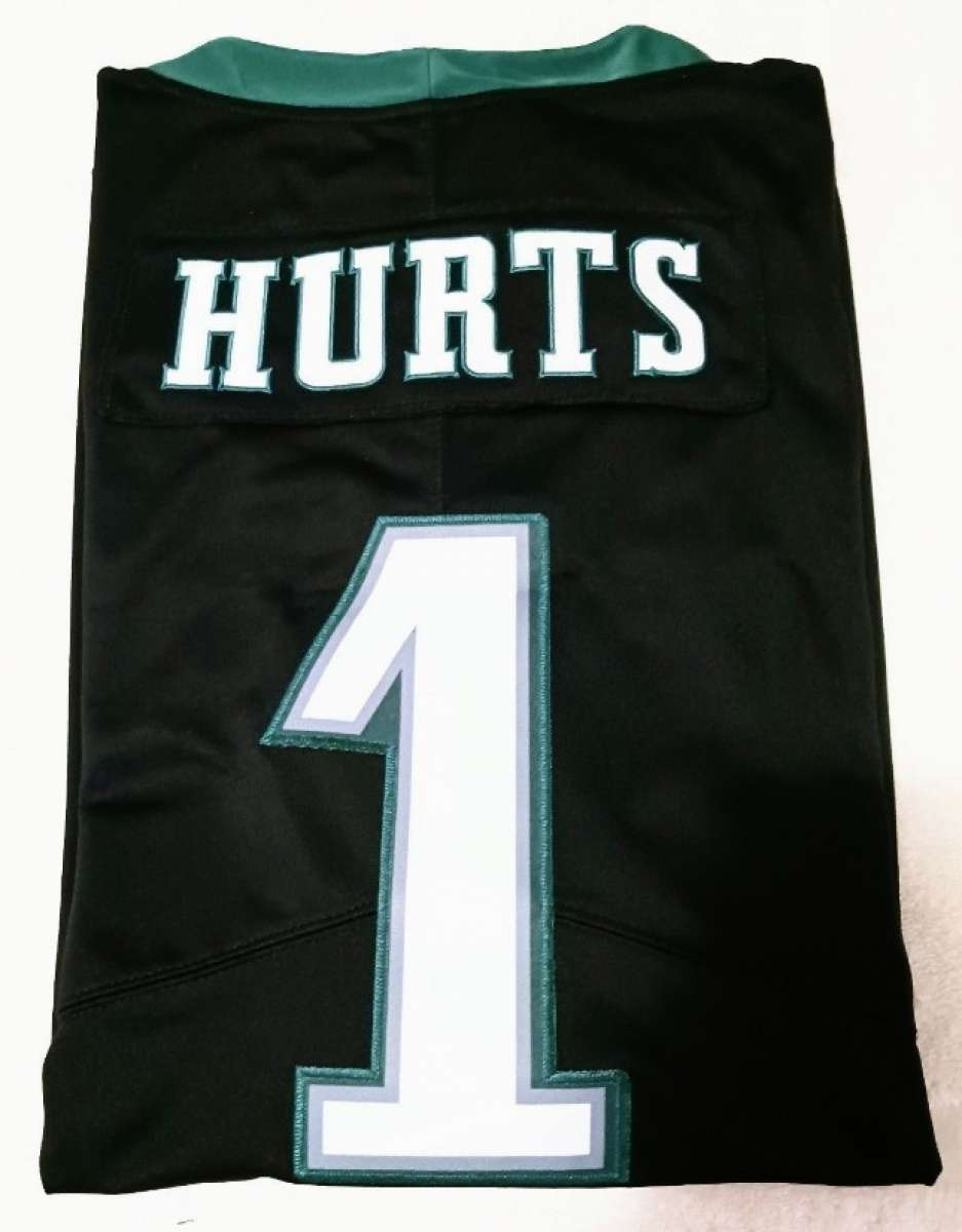 Jalen Hurts Eagles black jersey XL or Large Stitched