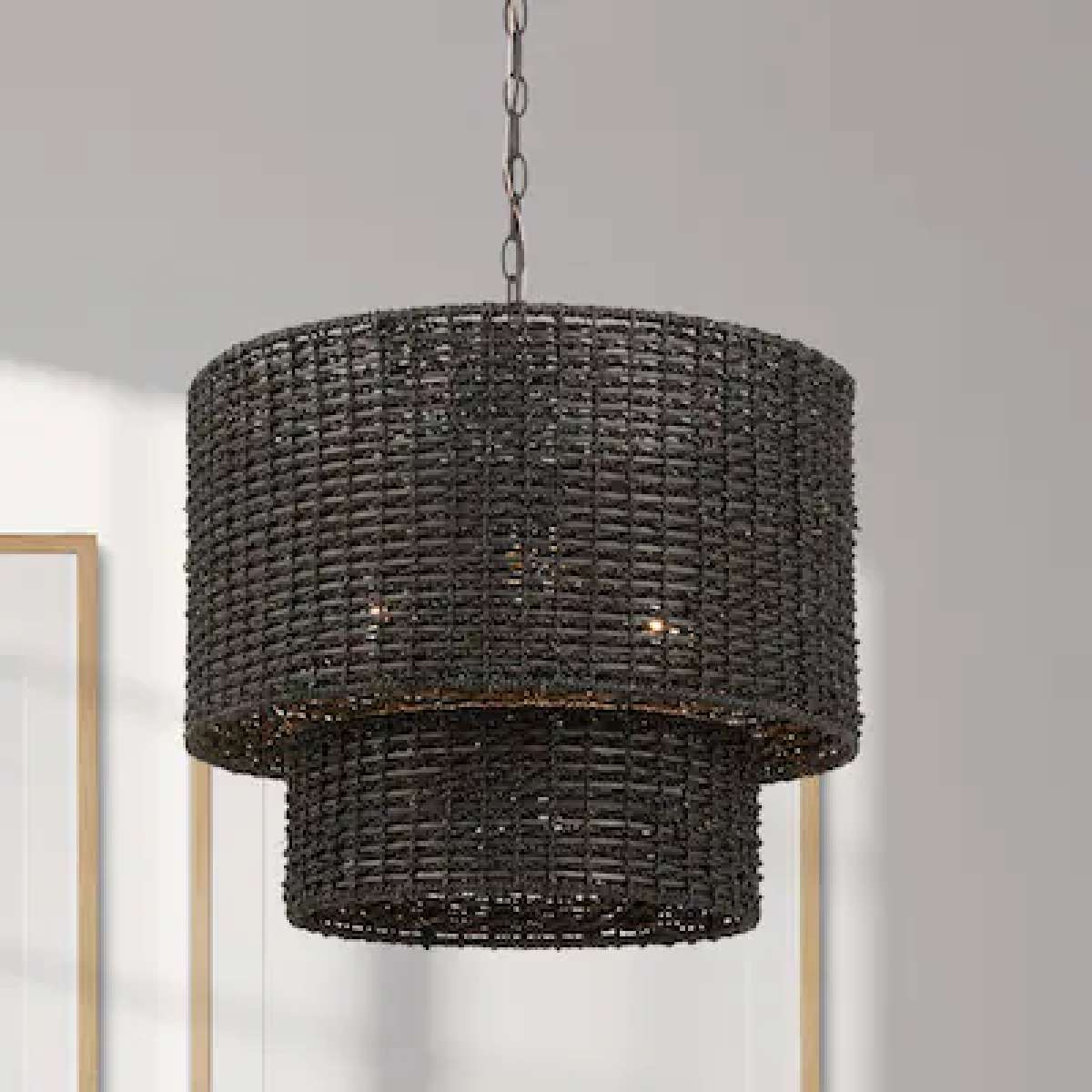 Unused Allen and Roth 3 light hanging pendant lamp