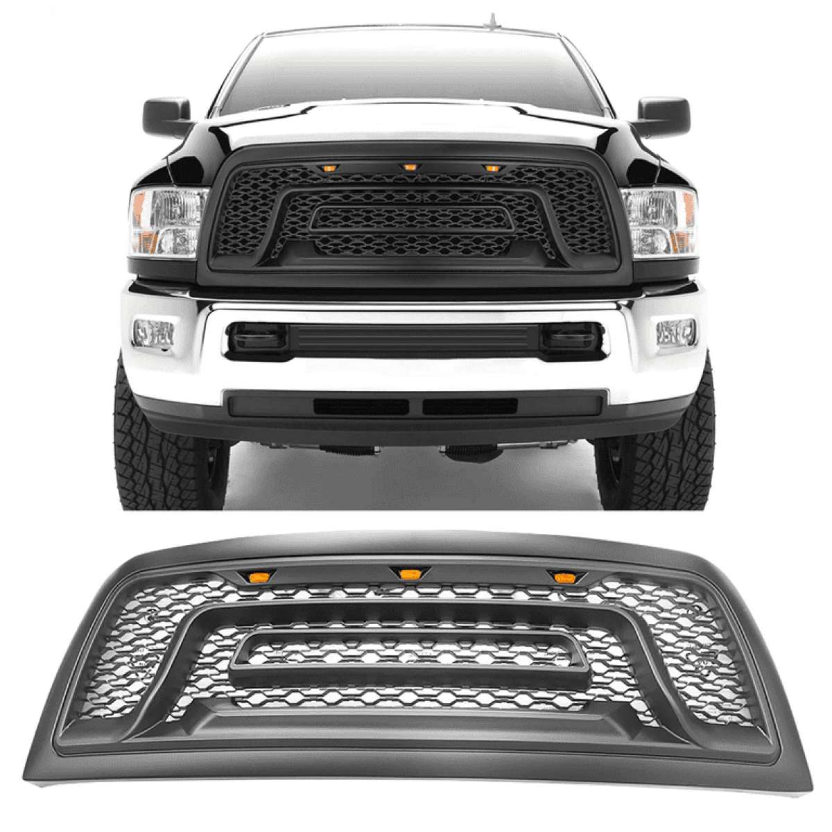 grill for ram 1500 2013 2018 matte black