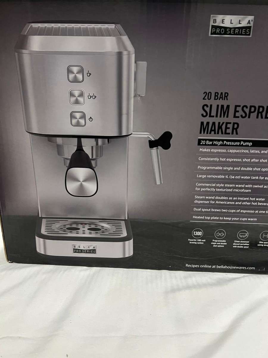 bella PRO  Slim Espresso Machine with 20 Bars of Pressure
