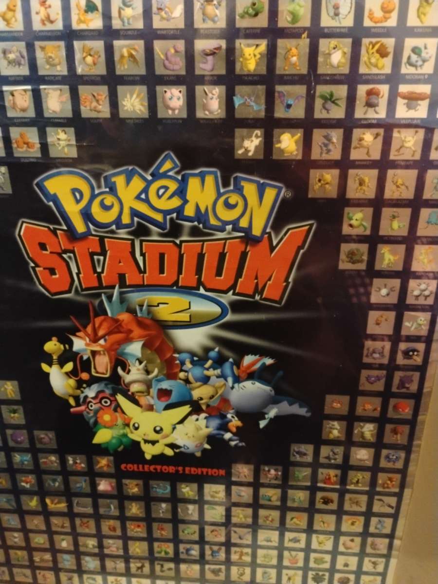 This is an original NMMT Pokmon Stadium 2 Foil Poster