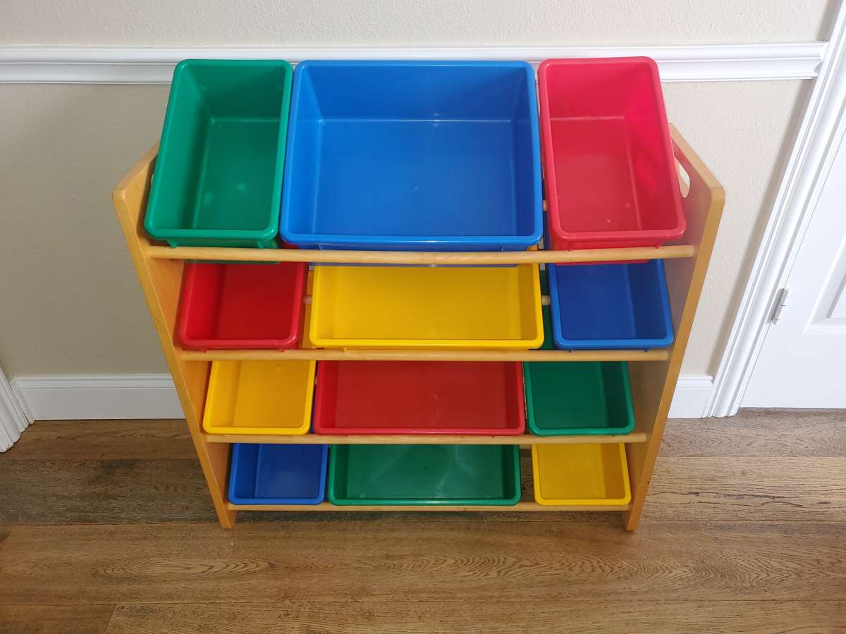 Wooden Storage Organizer From Target  Plastic Bins 345W x 13