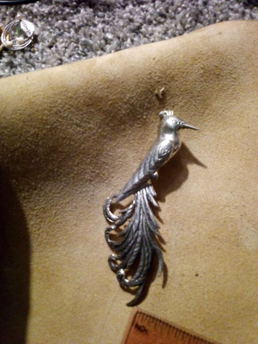 Dane Craft Sterling silver bird of paradise