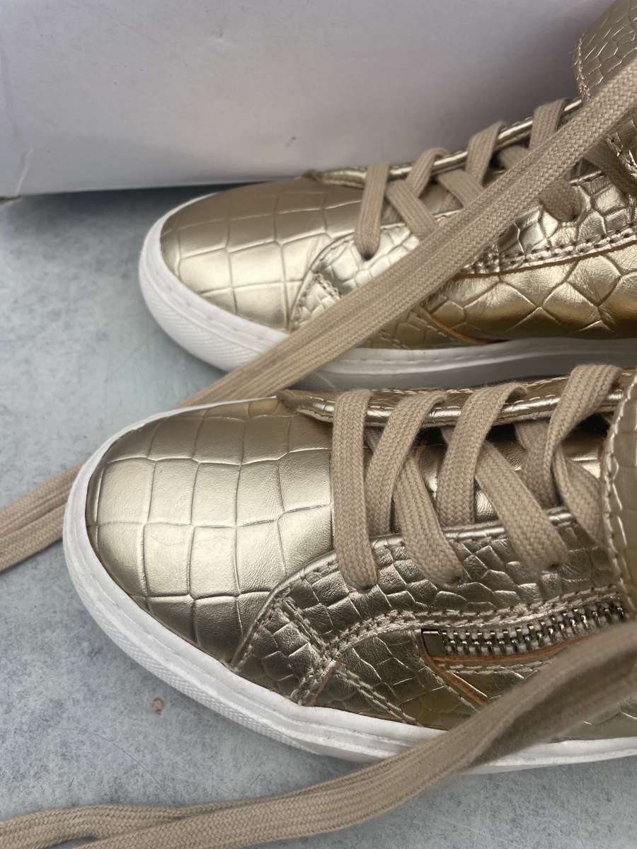 Like New Gold  Aldo High Tops