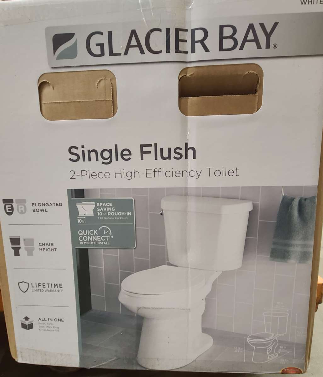 Glacier bay elongated toilet new