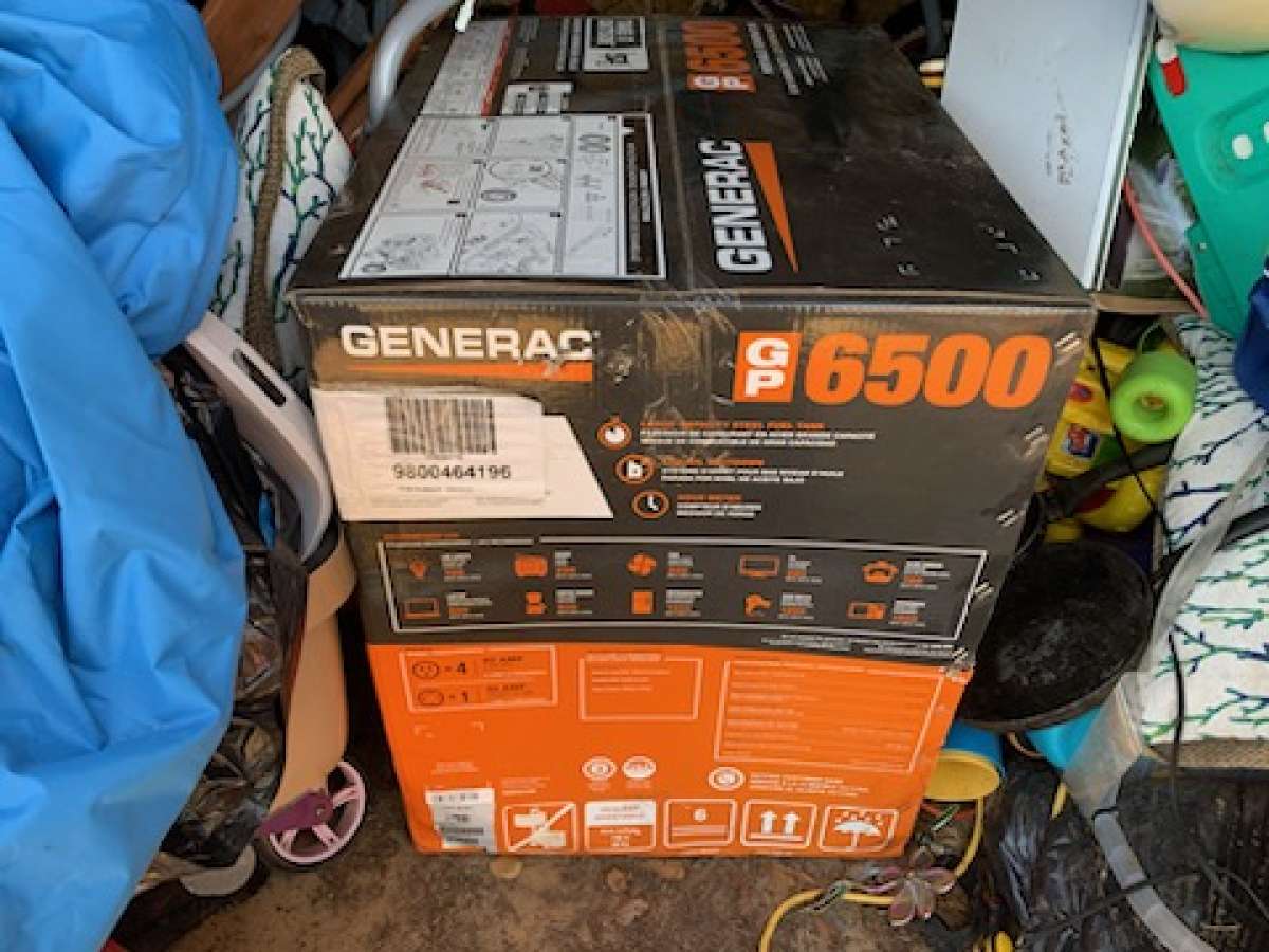 Unopened Unused Generac 6500 Gasoline Portable Generator