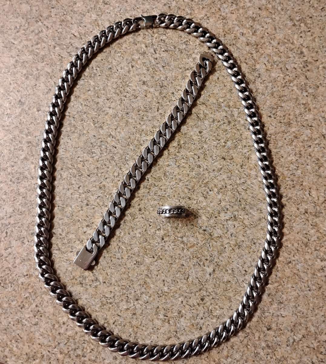 CUBAN LINK HEAVY NECKELESS RING BRACELET