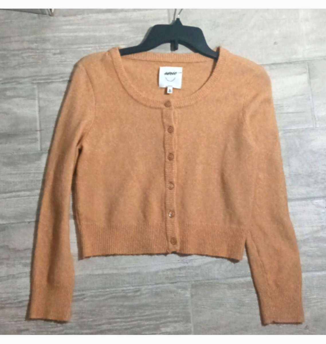 cute simple orange cardigan soft warm