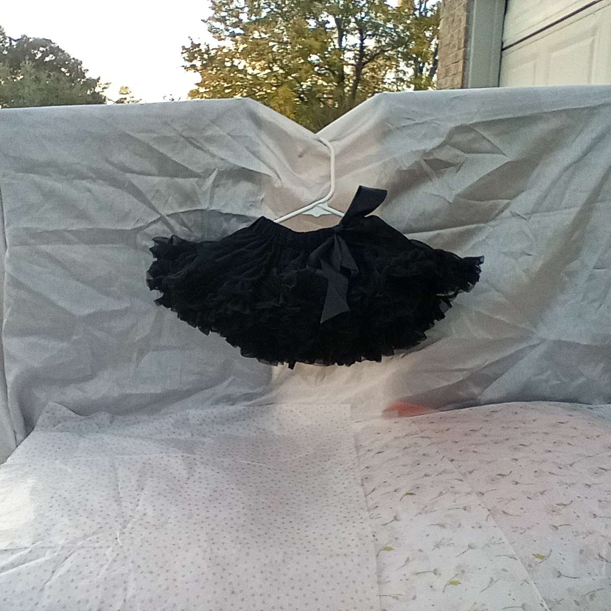 0 to 1yrs Black TuTu Pettiskrt EUC Bow Cinches Waist