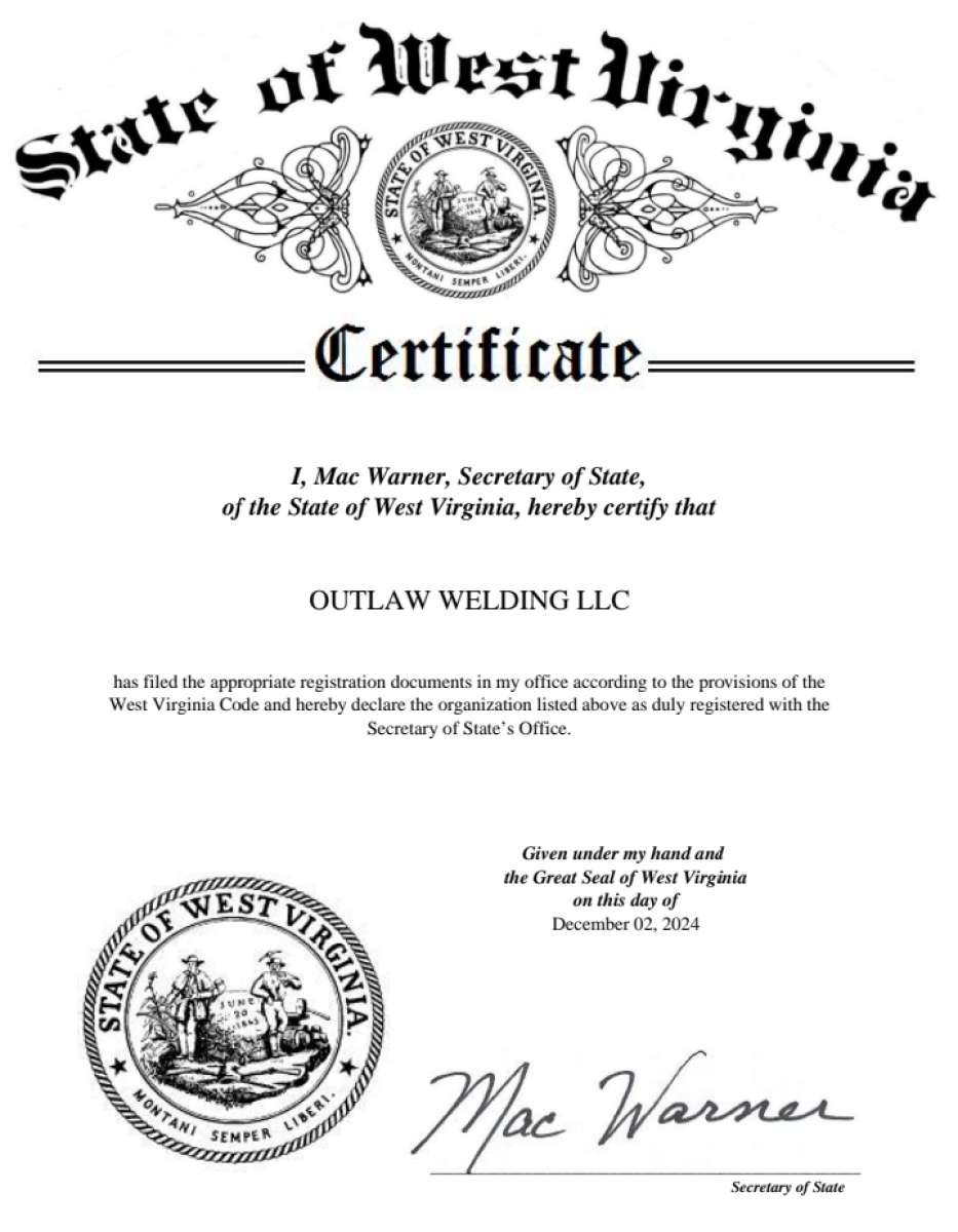 selling welds Outlaw welding LLC