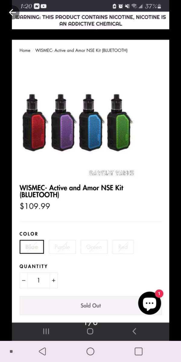 Wismec Active bluetooth vape