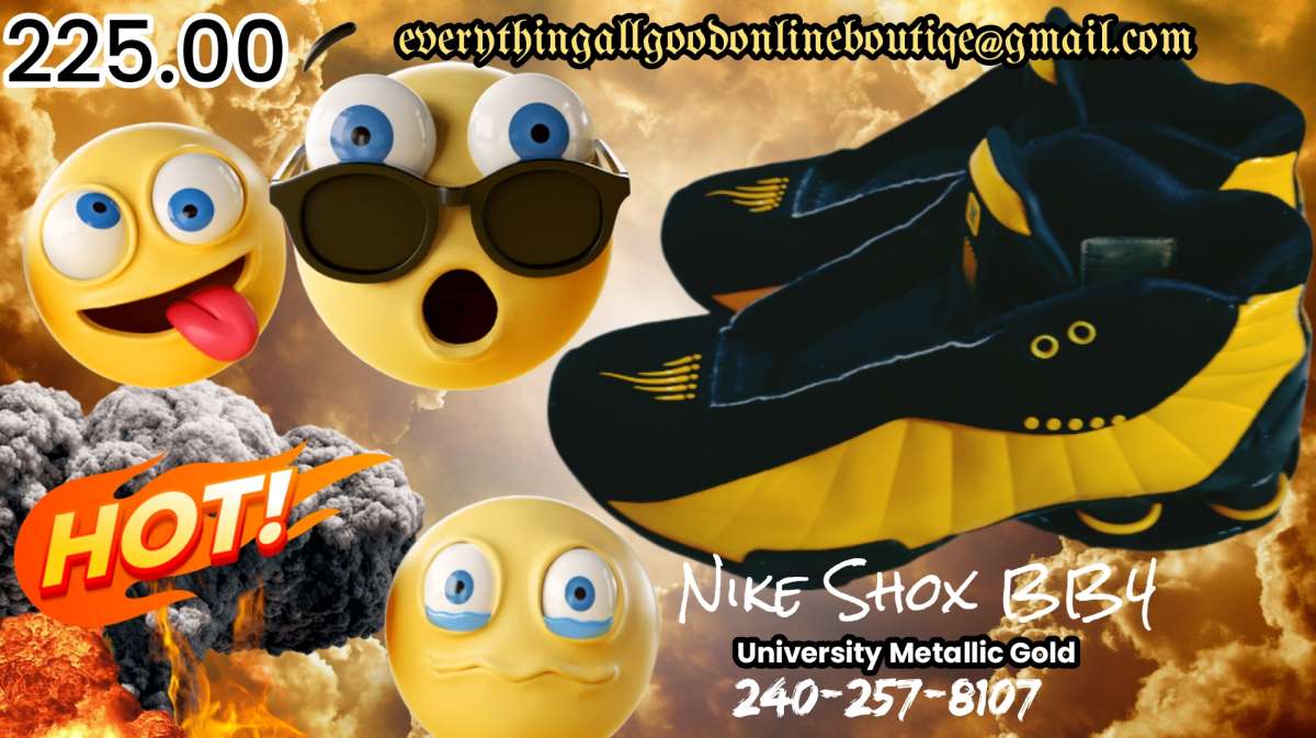 Nike Shox BB4 Metallic University Gold