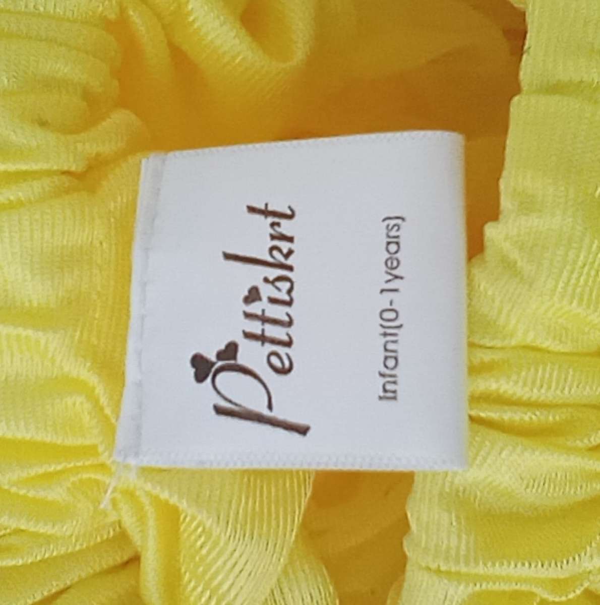 0 to 1yrs Yellow TuTu Pettiskirt EUC Bow Cinches Waist