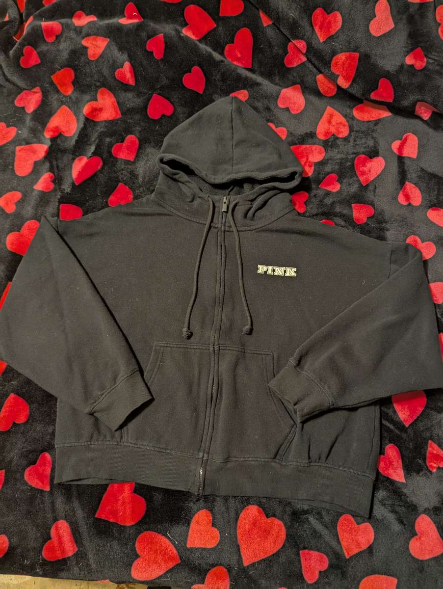 RARE Victoria Secrets Black And White Hoodie