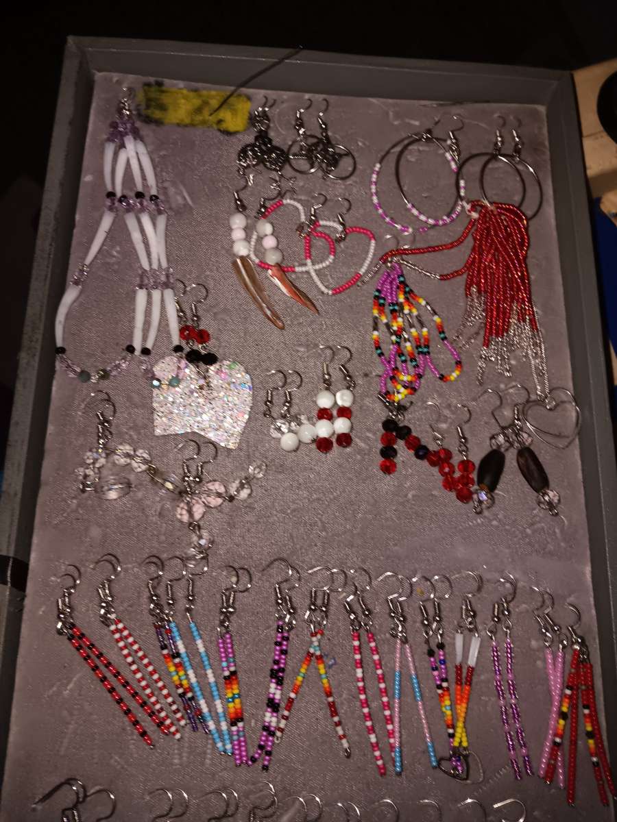 native beading valentine earrings