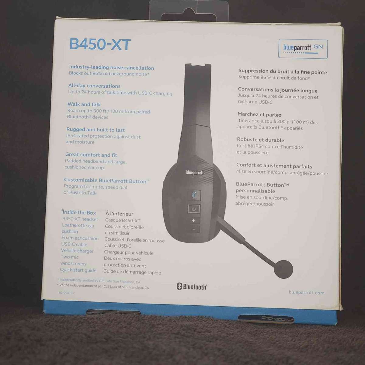 Blue Parrott Headset  Model B450XT  Brand New Open Box