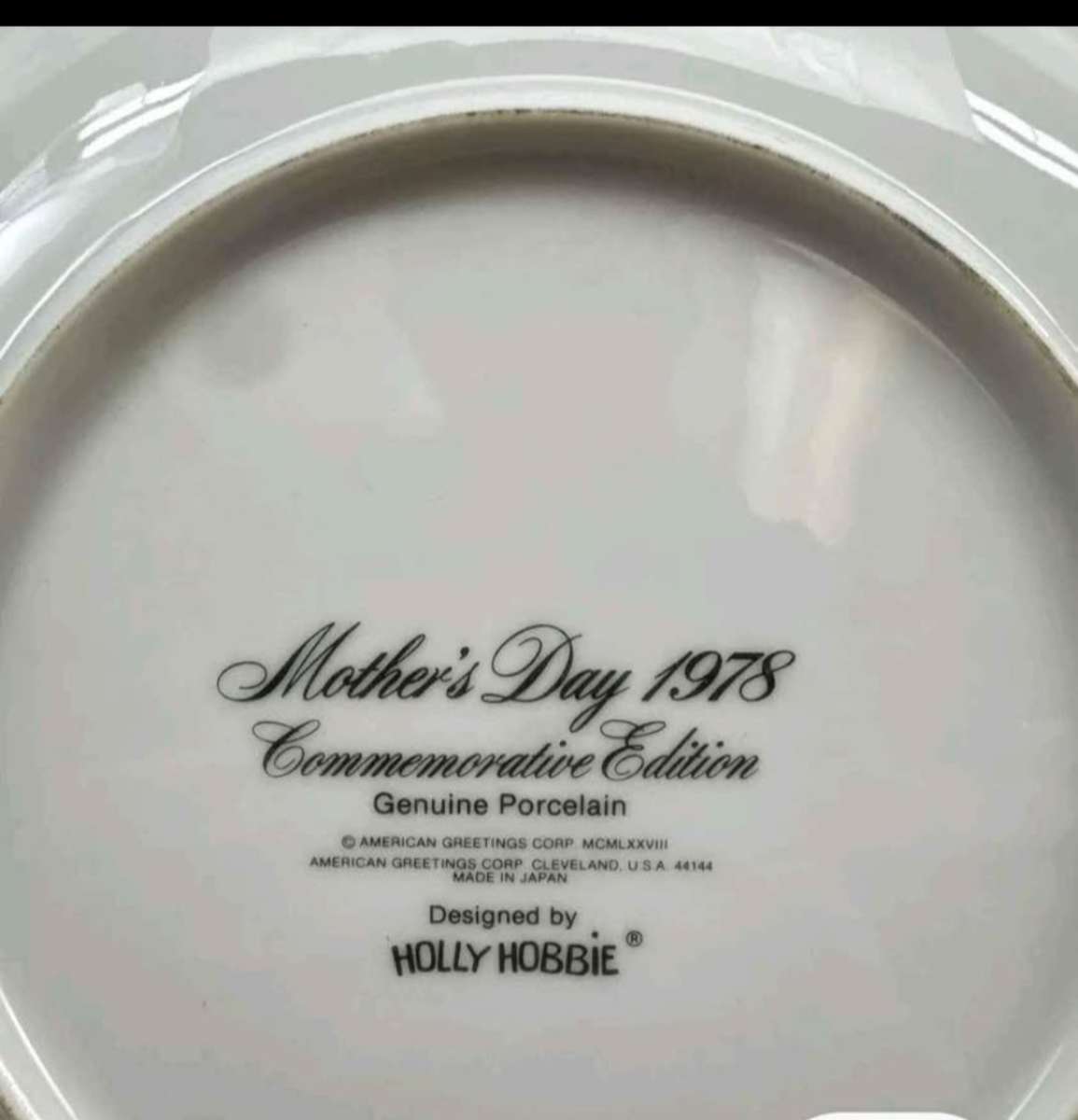 Commemorative Mothers Day 1978 Plate Holly Hobbie American G
