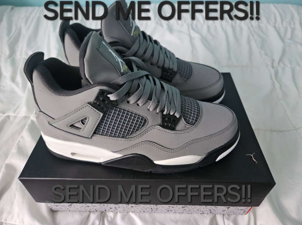 Size 95 Air Jordan 4 Retro Cool GreyChromeDark Charcoal 2019