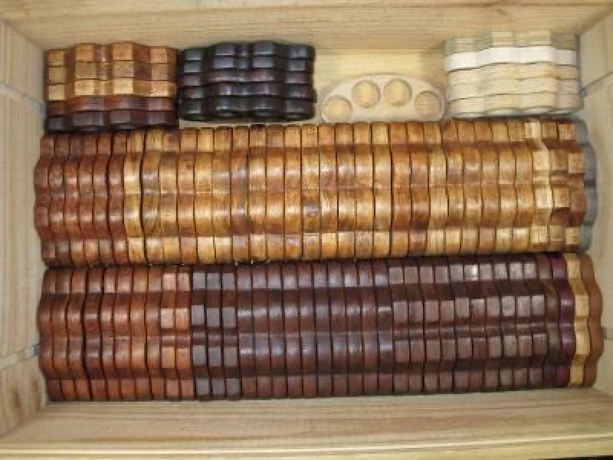 wood and epoxy keychains