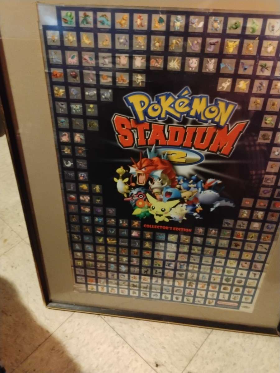 This is an original NMMT Pokmon Stadium 2 Foil Poster