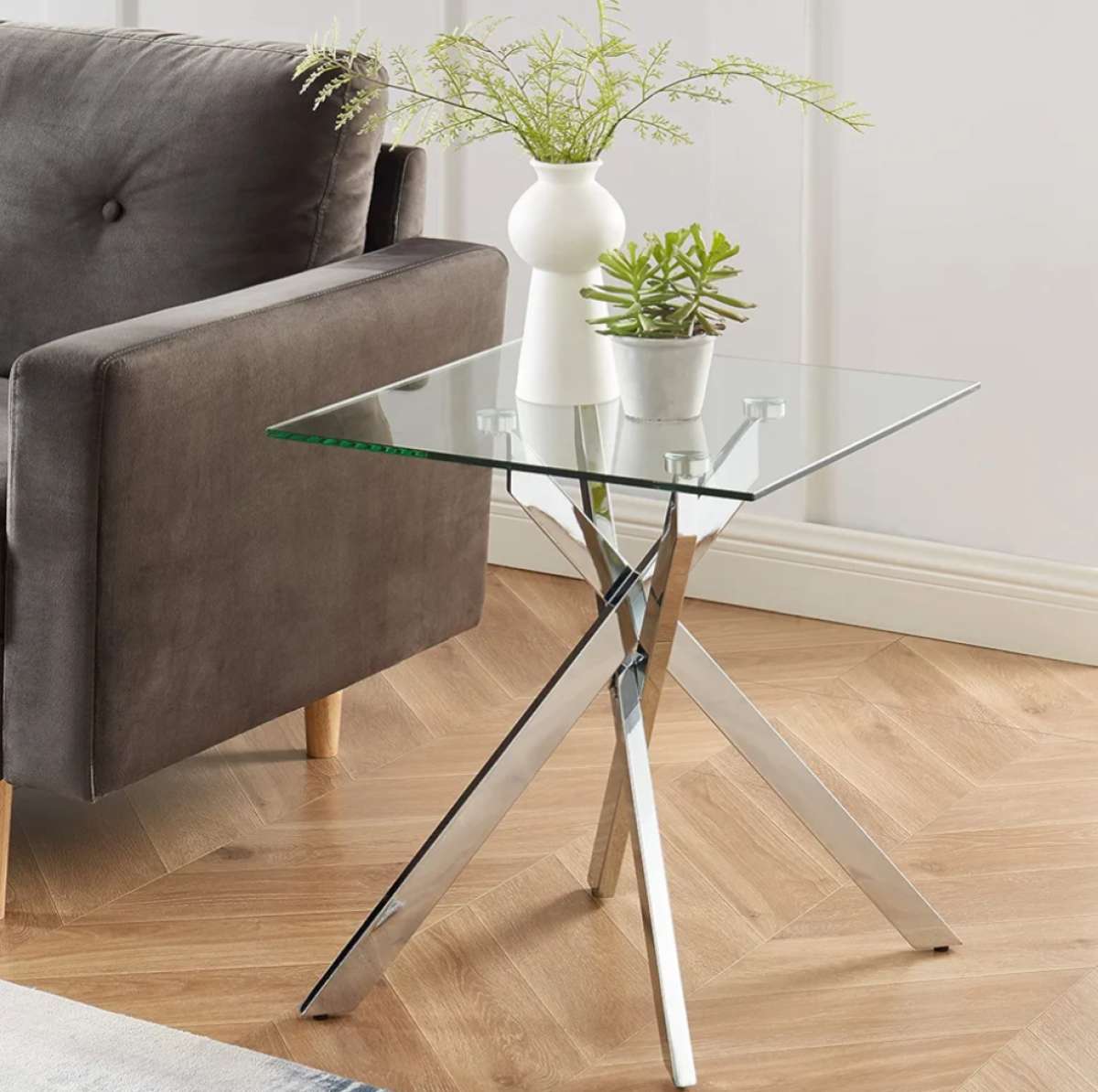Edwins Choice Glass Side Table