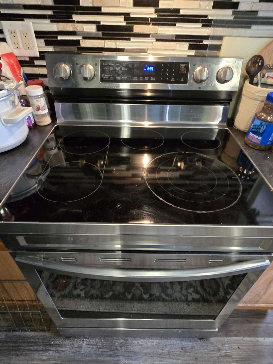 Samsung 30in Glass Top 5 Burners 63cu ft Stove Oven